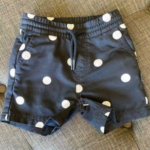 Black with White Polka Dot Shorts by SUPERISM!!!